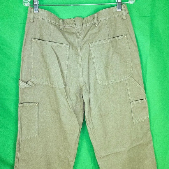 NWOT Tory Burch Womens Olive Green Straight Leg Cargo Pants 28 - Picture 4 of 7